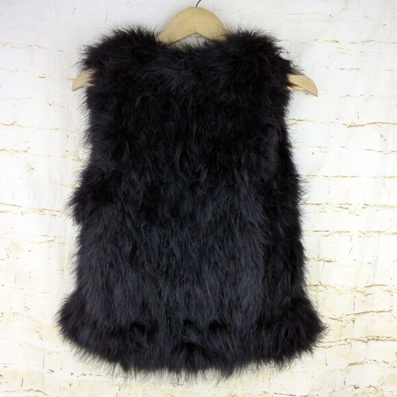 Club Monaco Vest Womens S Violet Feather Open Front Gilet Rock Punk Glam $198 - Picture 6 of 16